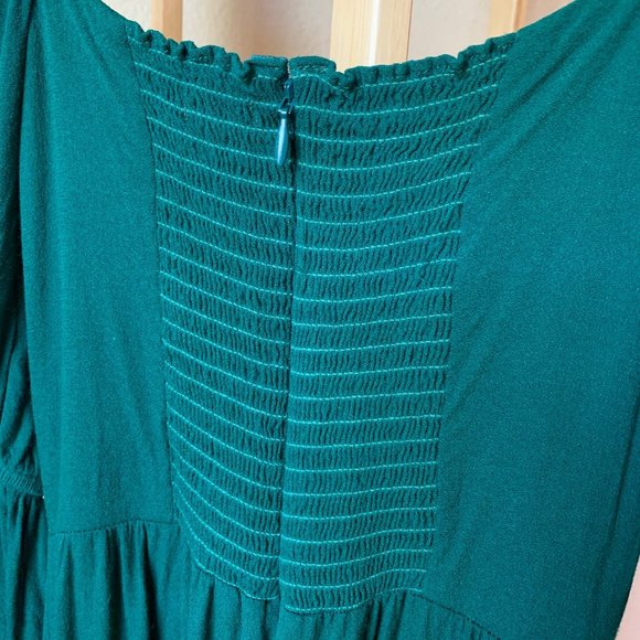 Reformation Mica Midi Dress in Emerald - Picture 6 of 11